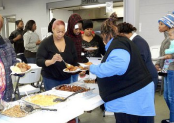 CrossRoads Soup Kitchen Serving a Meal